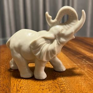 MCI ROC Japan Elephant Figurine 4” Ceramic Trunk Raised Good Luck